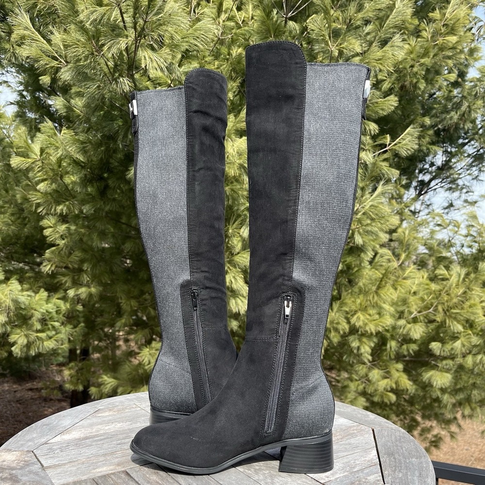 Unisa Hayla2 Riding Boots Womens Size 8 Over the Knee Black Textile Equestrian - Picture 5 of 9